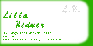 lilla widmer business card